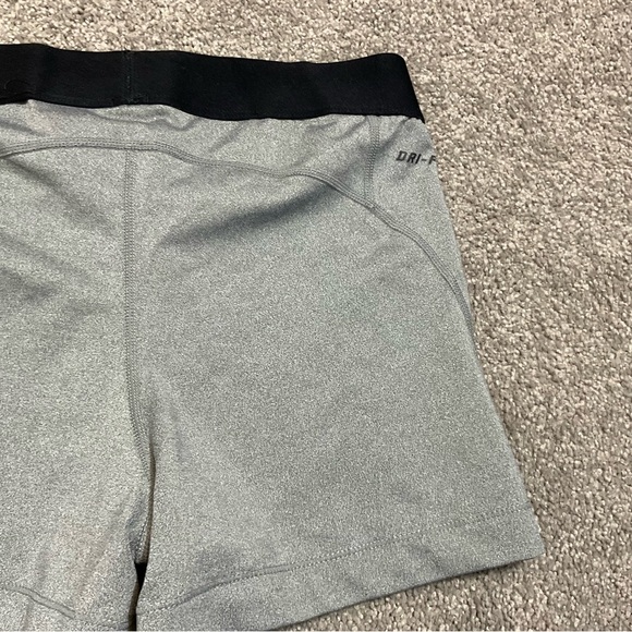 Nike Pro Women's Athletic Shorts - Gray and Black - Picture 9 of 11